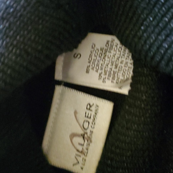 Villager Turtleneck blk w/ tiny sparkles sz S - Picture 2 of 4
